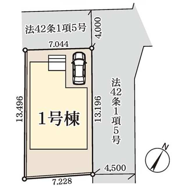 柏市南逆井３丁目の区画図