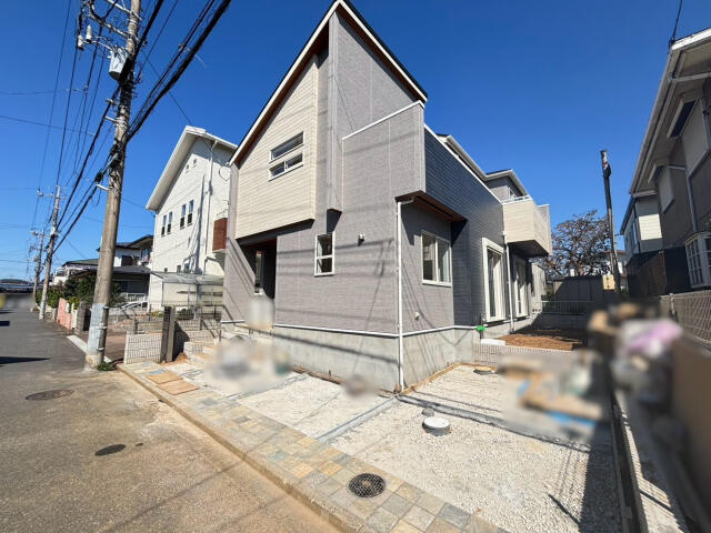 ブルーミングガーデン　柏市南増尾３丁目１棟／１期１号棟の前面道路含む現地写真|【外観写真】