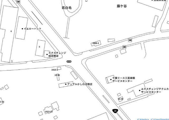 柏市藤ケ谷新田の売地の区画図