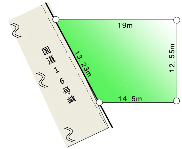 柏市藤ケ谷新田の売地の区画図