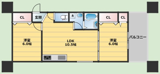 【間取り】 | ベルシオン桜ヶ丘Ⅱ