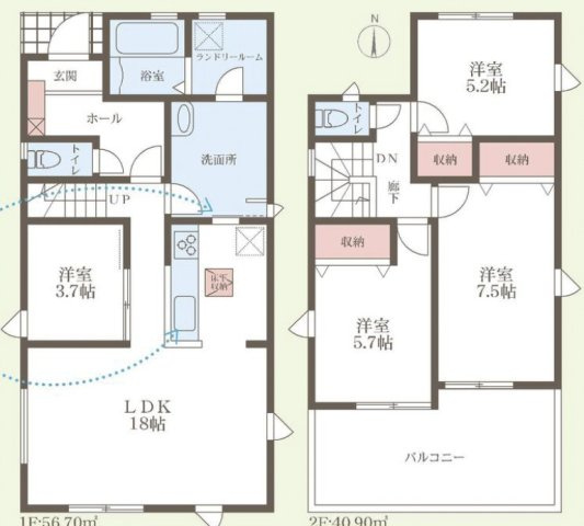 ●17(土)18(日)現地案内可能！　奈良市押熊町　第5期　新築一戸建ての間取り|1号地