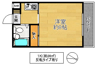 大阪市鶴見区今津中４丁目の賃貸マンションの間取り