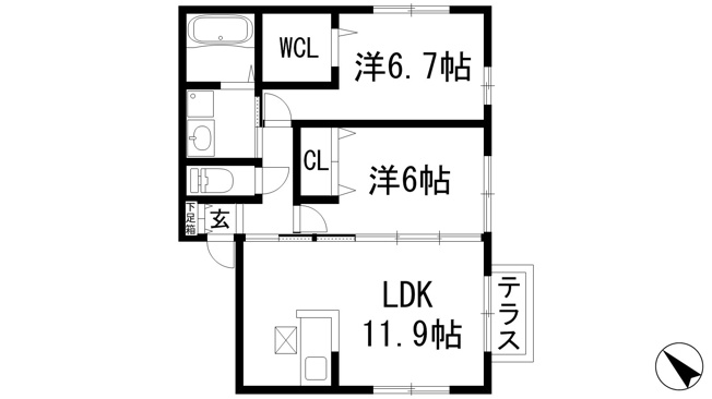 【間取り】 | ヴィラソレアーダ中野B