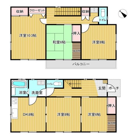 鹿嶋市武井中古物件の間取り