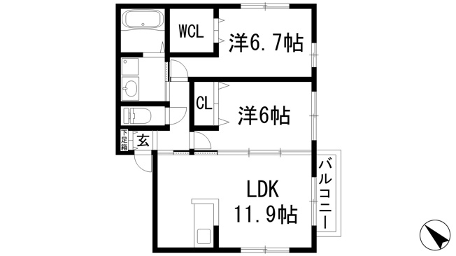 【間取り】 | ヴィラソレアーダ中野B