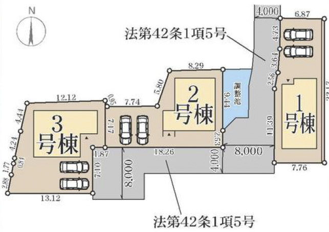 奈良市押熊町　第5期　新築一戸建ての区画図|全3区画