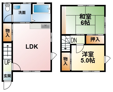ペットと暮らせる白里ハウスの間取り