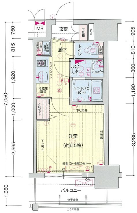 名古屋市中区大須１丁目の賃貸マンションの間取り