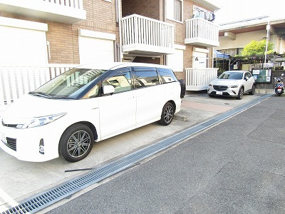 茨木市東太田２丁目のアパートの駐車場