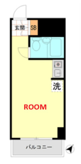 【間取り】 | スカイコート横浜日ノ出町