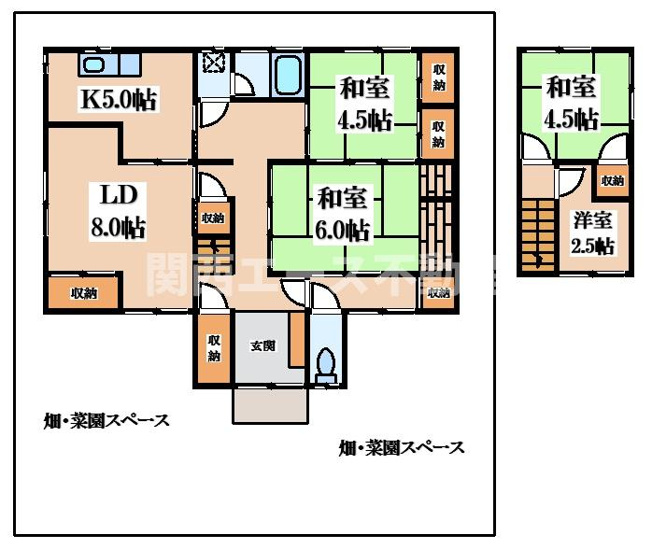 【間取り】 | 北条５丁目貸家