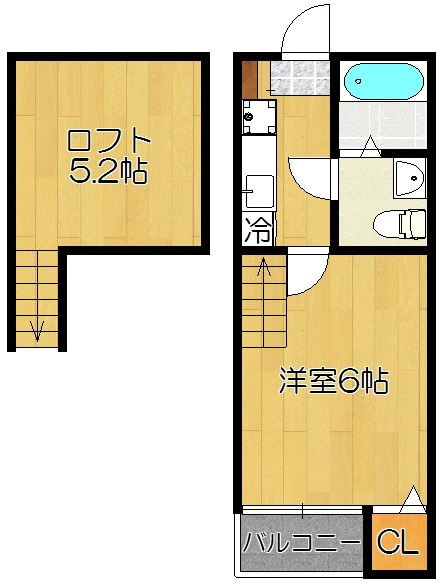 プライムメゾン　仲介手数料（賃料の1.10ヵ月）の50％OFF対象物件！の間取り