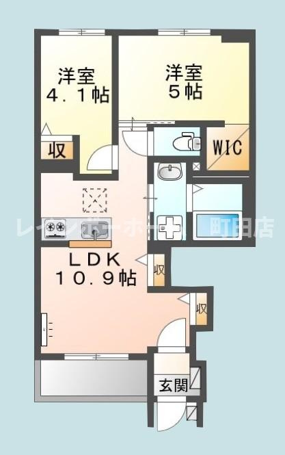 アフルエントゥ※初期費用分割あと払いサービス利用可能物件の間取り