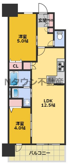 【間取り】 | プレサンス ロジェ 名古屋駅 NORTH FRONT | 間取りです