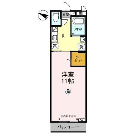 呉市広古新開７丁目の賃貸マンションの間取り