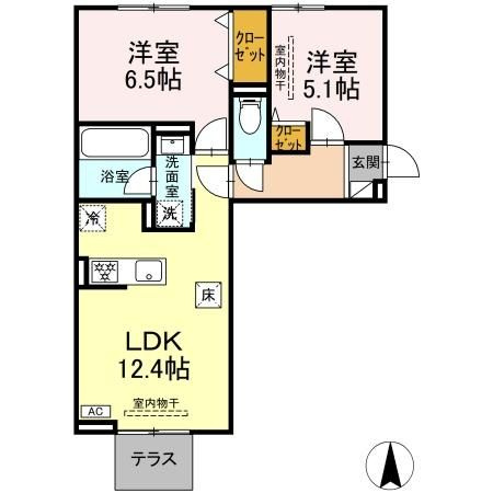 【間取り】 | クレール林５