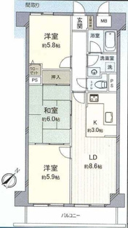 【間取り】 | ヴェラハイツ五井