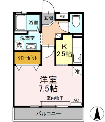 リヴェールＮＦ小杉Ａの間取り|インターネット無料です♪
