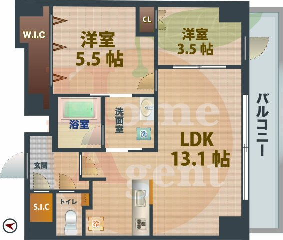 【間取り】 | AIFLAT阿佐ヶ谷 | 2LDKのお部屋です。