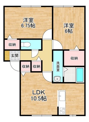 サンビレッジ瑞景Aの間取り