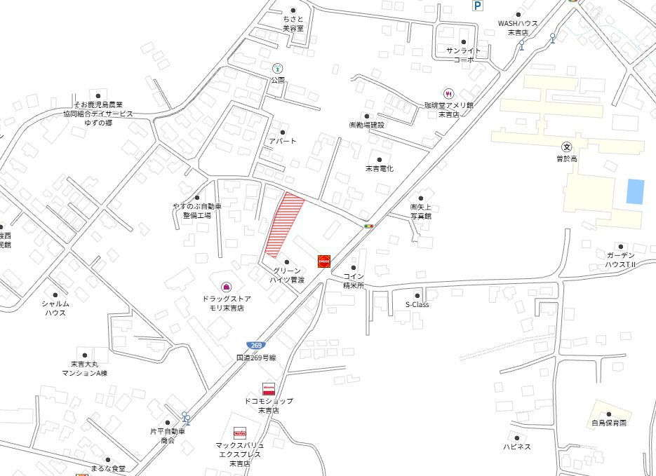 土地：曽於市末吉町諏訪方7961番1の土地図