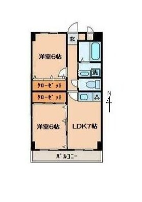 川崎市麻生区万福寺６丁目の賃貸マンションの間取り