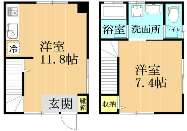 熊本市中央区平成１丁目のタウンの間取り