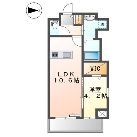 名古屋市中区錦２丁目の賃貸マンションの間取り