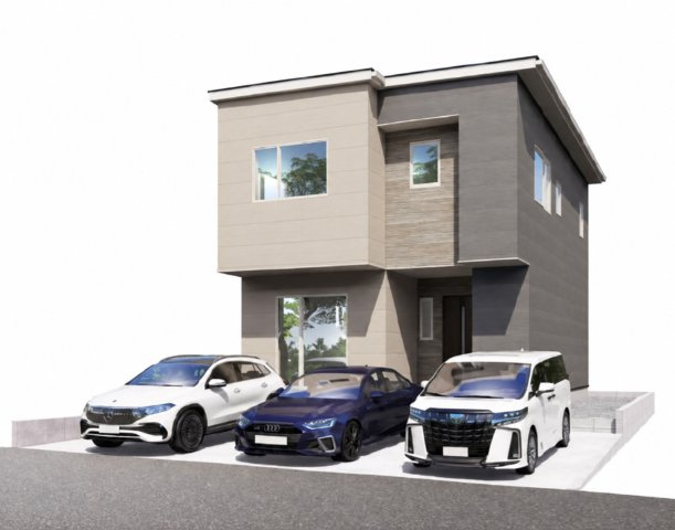 【新築戸建】札幌市西区西野7条8丁目2棟の外観パース