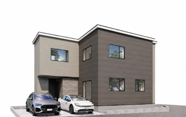 【新築戸建】札幌市西区西野7条8丁目2棟の外観パース