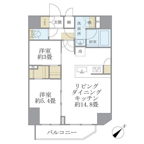 アジールコート町屋の間取り