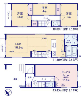 福岡市東区筥松１丁目の新築一戸建の間取り