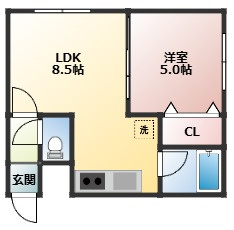 【間取り】 | 【CP対象】エルフィーネ平岸 | 間取りです