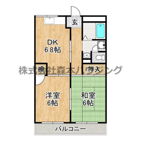【間取り】 | 　メゾン忍ケ丘