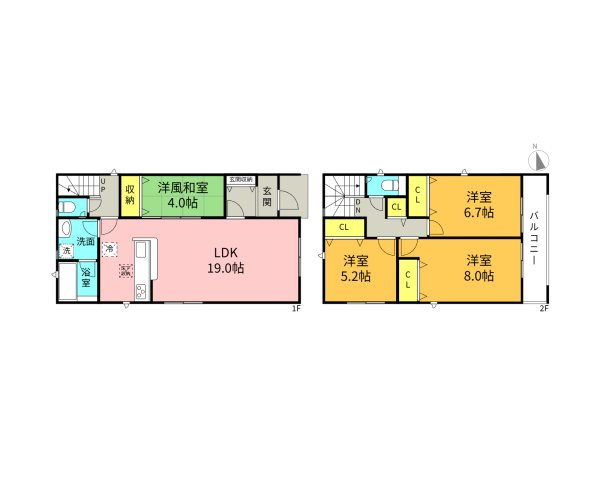 碧南市志貴崎町第4　新築戸建＜3号棟＞の間取り|4LDK