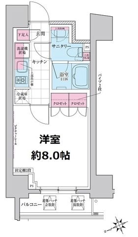 ステラメゾン三軒茶屋の間取り