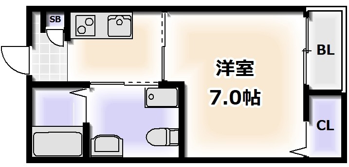 フローレス壱番館の間取り