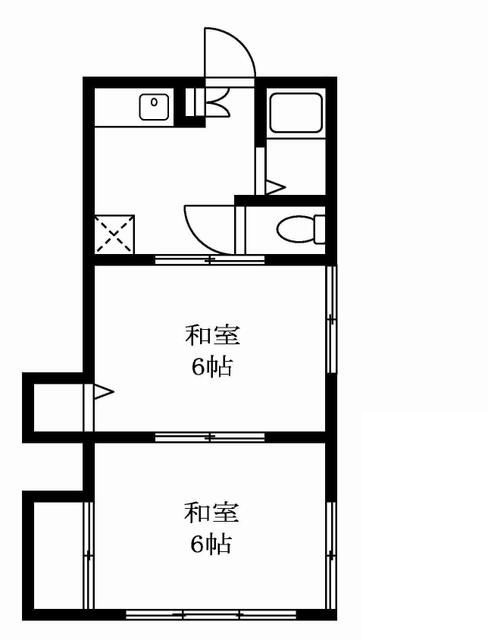 第５カントー荘の間取り|間取りです。
