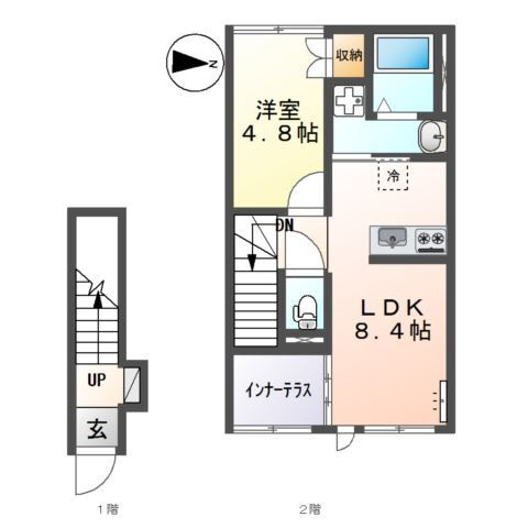 府中市本町４丁目のアパートの間取り