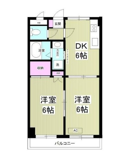メゾン町山の間取り|間取りです。