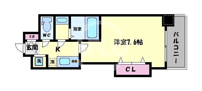 Luxe玉造Ⅱの間取り|Luxe玉造ⅠⅠ　間取り
