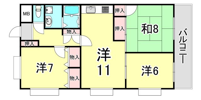 ハイツときわの間取り