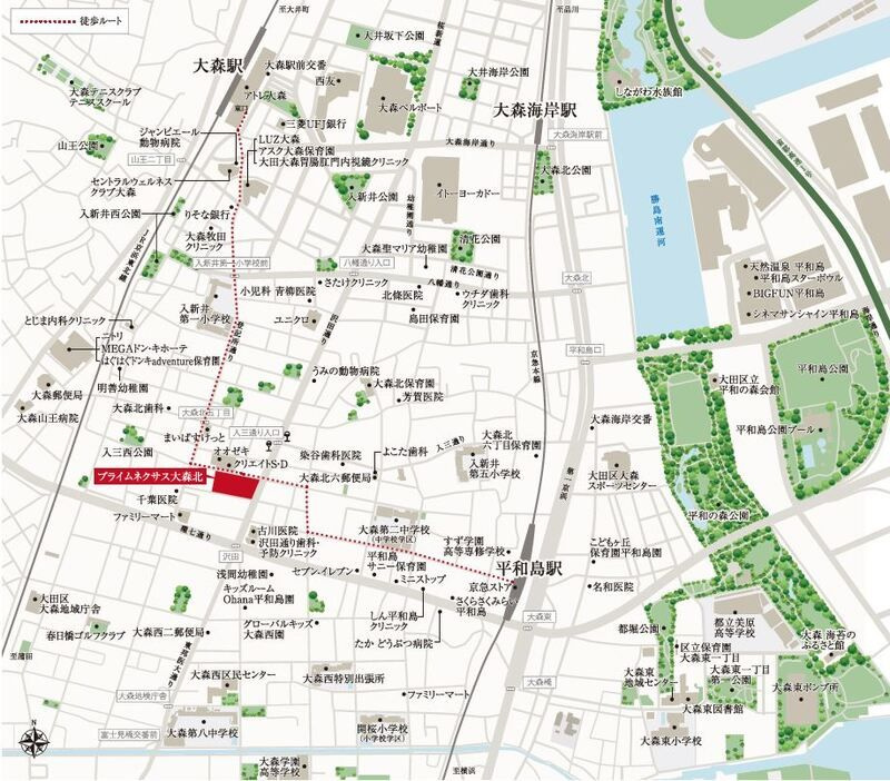 プライムネクサス大森北の地図