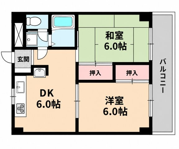 【間取り】 | ディアコート東田辺