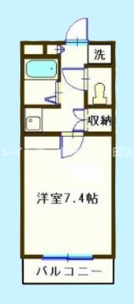 キャピタルヒロ※初期費用分割後払いサービス利用可能物件の間取り