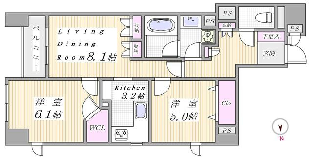 フローレンスパレス御茶ノ水フィアンコの間取り