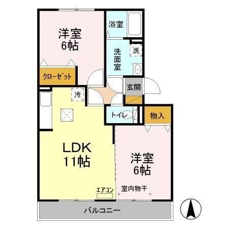 ラフォーレ上ノ台　Ｃの間取り