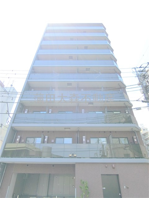 ブライズ大森本町の外観|2024年6月築　RC鉄筋コンクリート造地上10階建て総戸数45戸ペット可Wi-Fiインターネット無料　東京都大田区大森本町2丁目　京浜急行本線平和島駅近最寄り徒歩5分