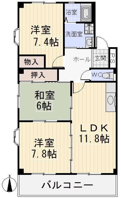 アネックスＨＩＲＯＭＩの間取り